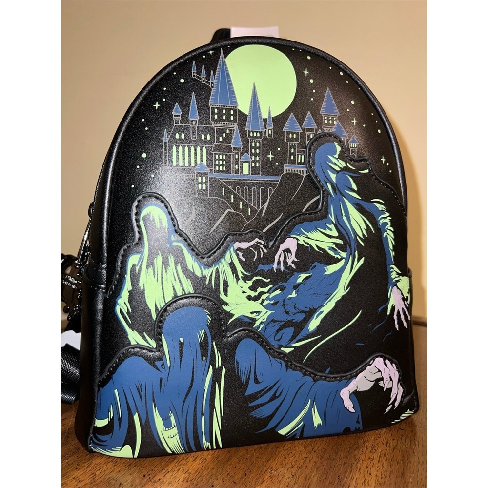 Loungefly - Harry Potter Dementors at Hogwarts Mini Backpack Glows In The Dark - Picture 3 of 8
